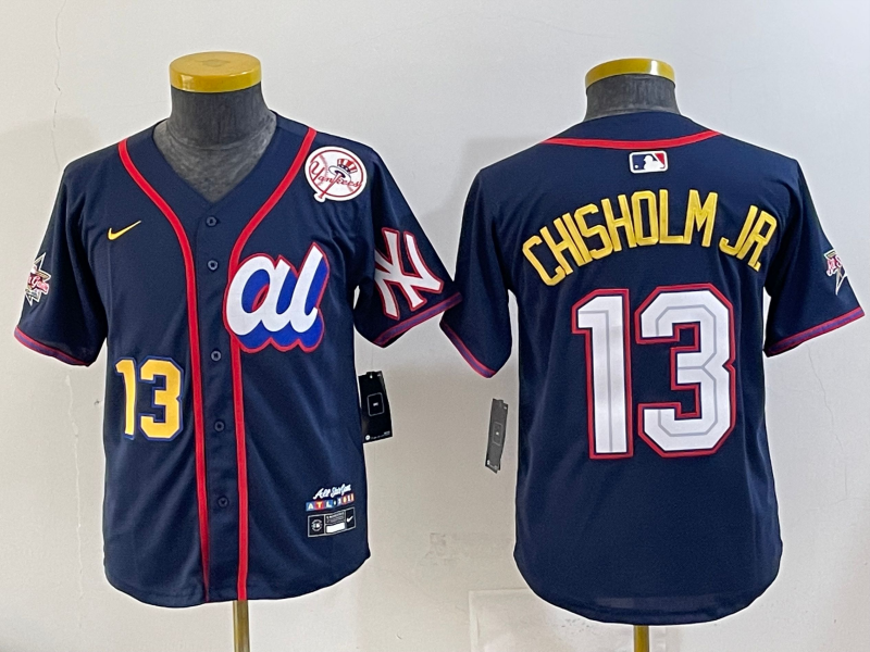 Youth 2025 New York Yankees 13 Chisholm Jr Nike MLB All Star Jersey style 725005